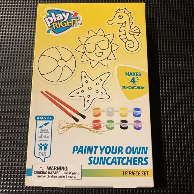 Play Right Paint Your Own Sun Catchers 18 Piece Set Makes 4 Sun catchers