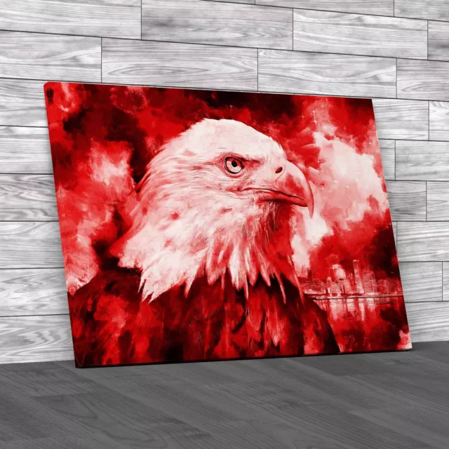 Abstract Stunning Colourful Eagle Bird Canvas Print Large Picture Wall Art