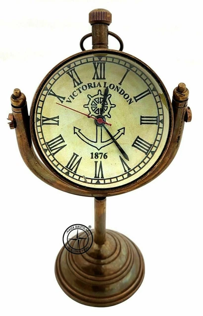 Sonnette De Table Maritime - Laiton Et Bois - Son Clair Pour Maison Ou Bureau