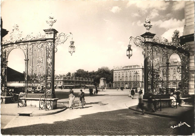 View of Jean Lamour Grids And Families, Place Stanislas, Nancy, France Postcard