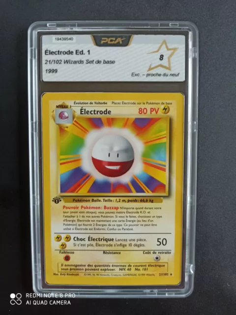 Carte Pokémon Électrode Édition 1 21/102 - Set De Base - FR - PCA 8