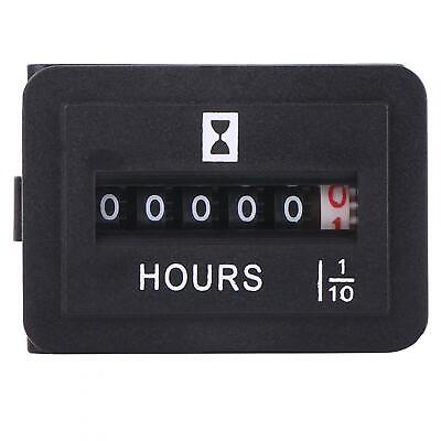 Milkvetch Jauge Compteur Horaire a Quartz 6V-80V AC Rond pour Moteur de Bateau/Voiture/Camion 