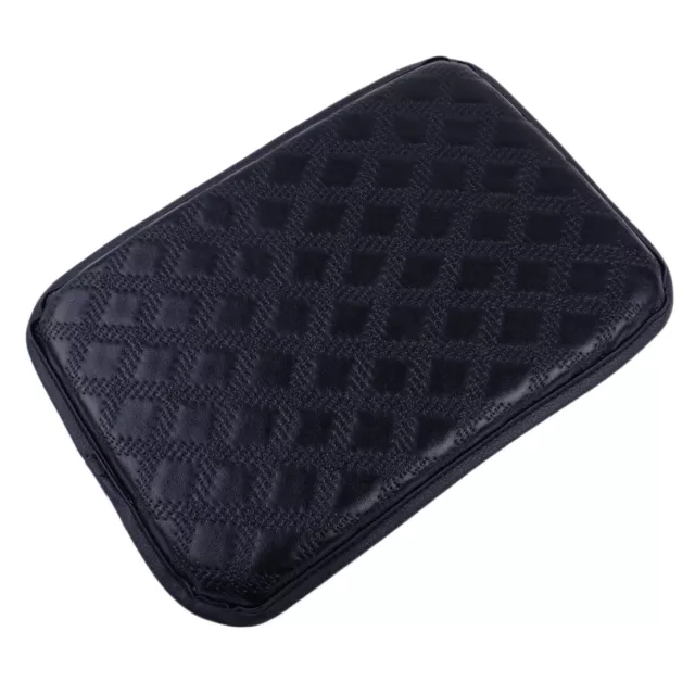 BLACK  Car Armrest Cover Auto Center Console Box Cushion PU Leather Pad 30*21cm