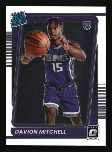 2021 DONRUSS OPTIC Rated recrue Davion Mitchell #155 Sacramento Kings ...