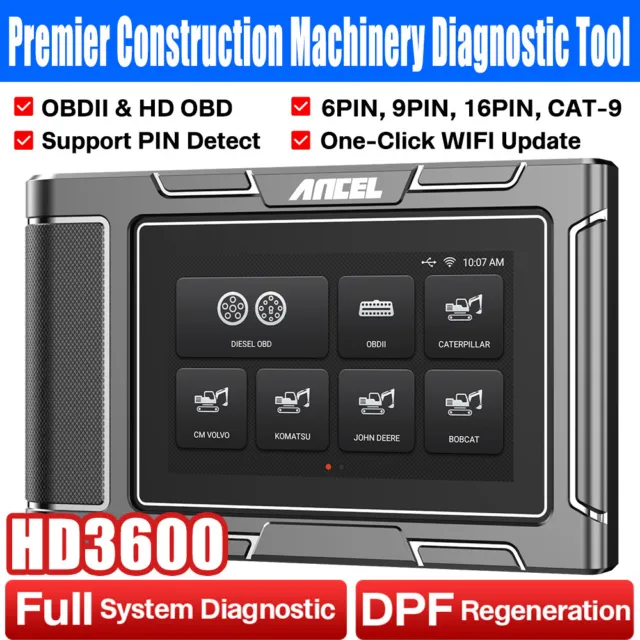 Construction Machinery Heavy Duty Truck HD Diesel Diagnostic Scanner DPF Regen