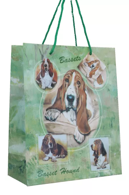 Basset Hound Breed of Dog Quality Large Gift Bag & Gift Tag Present Occasion