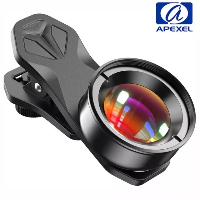 APEXEL 100mm Macro Lens Phone Camera Lens Kit HD Clip-on Cell Phone Camera Lens
