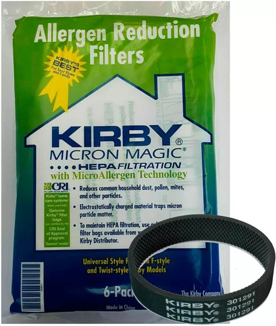 For KIRBY VACUUM BAGS:6 Sentria UNIVERSAL~ F Style MICRON MAGIC Hepa White Cloth