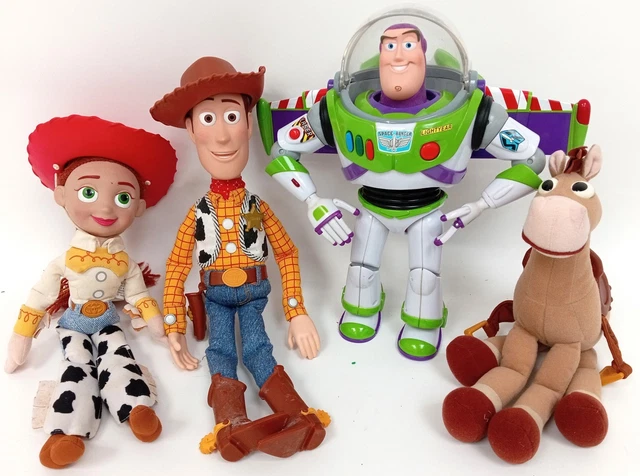 DISNEY PIXAR TOY STORY Toy Bundle x4 Woody Buzz Jessie Bullseye ...