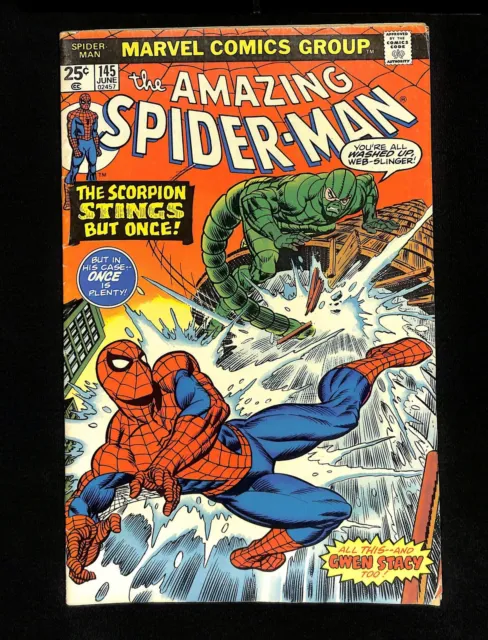 Amazing Spider-Man #145 Scorpion Stings But Once! Marvel 1975