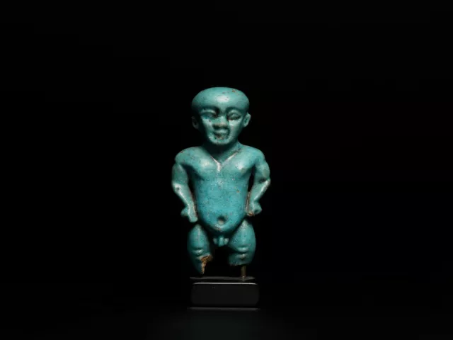 Egyptian Faience Pataichos Amulet