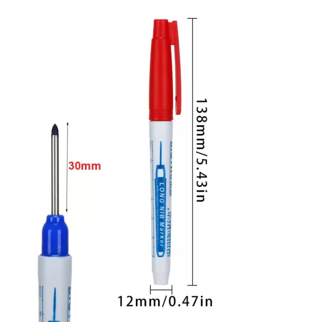Marcadores de cabeza larga Bolígrafos de marcador de agujero profundo 2