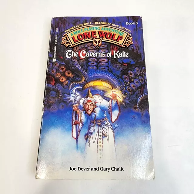 Lone Wolf Book 3 The Caverns of Kalte Vintage RPG Adventure Game Book Joe Dever