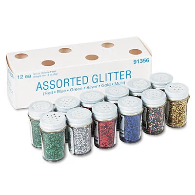 Pacon GLITTER, 0,75 OZ, 12/PK,AST P0091356 Pacon P0091356 029444913561