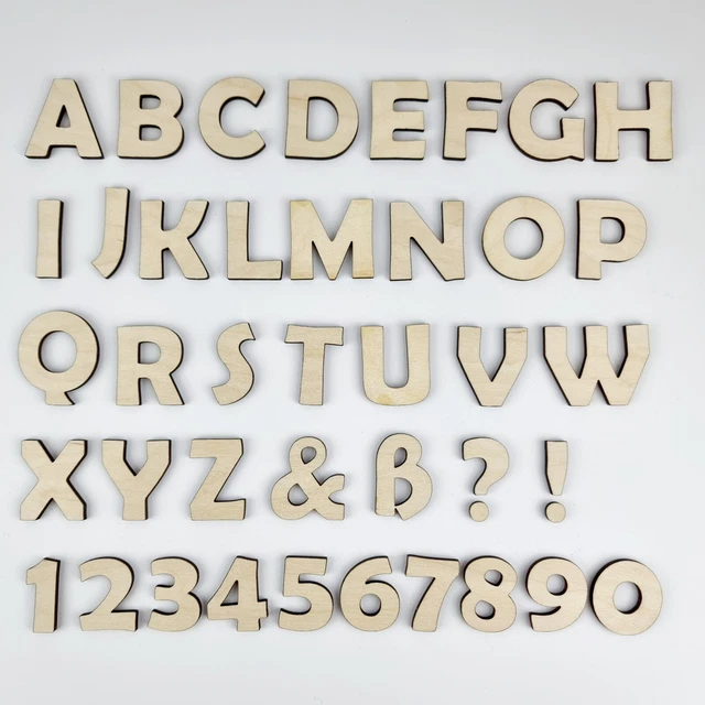 BUCHSTABEN HOLZBUCHSTABEN Zahlen aus Holz zum Basteln Deko kreativen