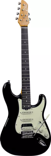 Guitare Electrique Aire Vnos Black Eko Aire-Vnos-Blk