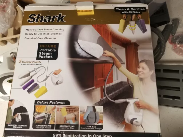 Shark DELUXE Portable Steam Pocket W/Accessories Clean & Sanitize