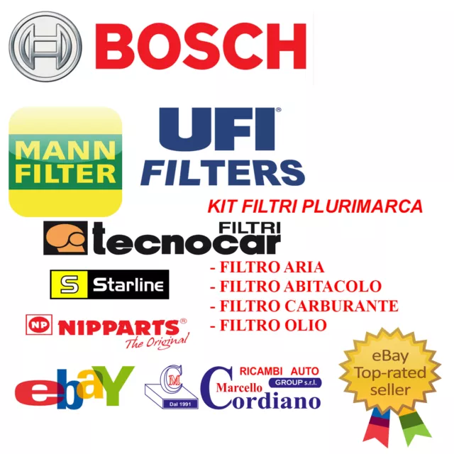 Kit Tagliando Filtri + Olio Chrysler Voyager Iv 2.5 Crd 105Kw 143Cv Dal 2001 ->