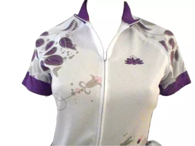 JIVANA Cycle Bike Jersey Mauve/White Sport Jacket Zip off Sleeves Women XS - 4XL 3