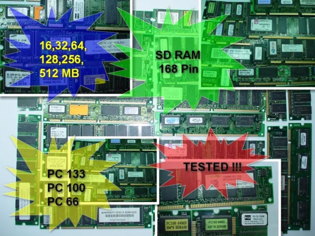 Computer 128MB 256MB 512MB SDRAM 168pin PC-133 Mhz DIMM Desktop Memory Non-ECC