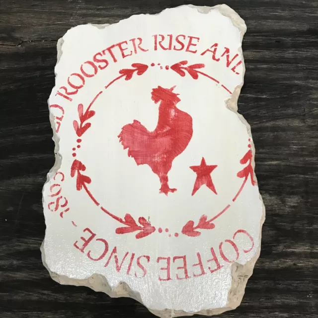 Red Rooster Stencil Rise And Shine Coffee Stencils for Painting on Wood, Canvas