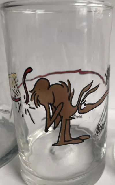 Vintage Arbys Cup 1981 BC Ice Age Caveman Series Glass Tumbler Wiley