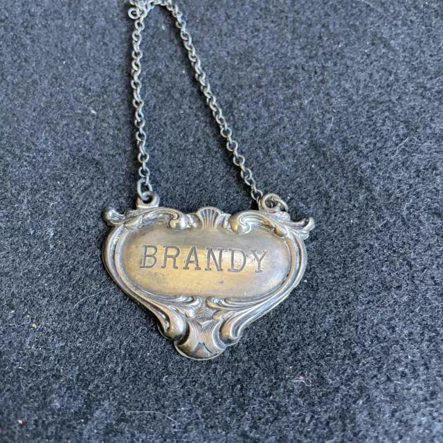 Vintage Sterling Liquor Label “Brandy”