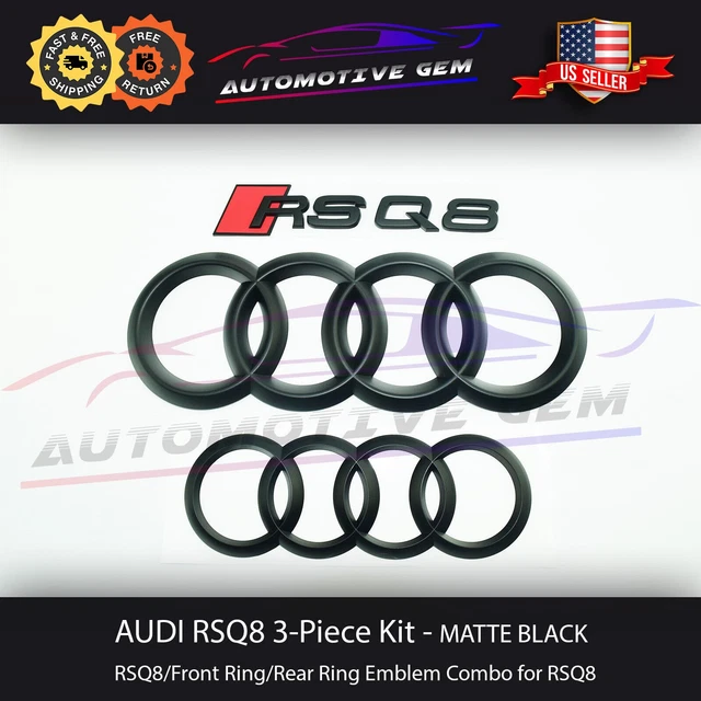 Emblème Audi S-Line Noir Mat D'Origine - Référence 8N0 853 601 A - Version Rouge