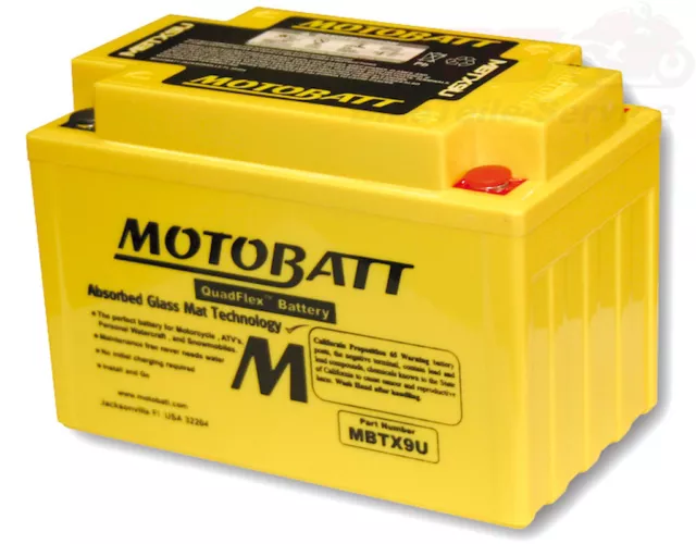 Akku MOTOBATT Batterie MBTX9U 4-polig battery 4-ports für: Aprilia BMW Yamaha Tr