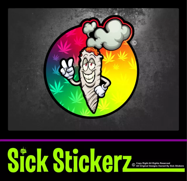 Pot Leaf Sticker Decal Hologram Psychedelic 420 Weed Cannabis Marijuana 4" X 4