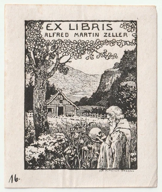 M. MEYER (Cassel): Exlibris für Alfred Martin Zeller