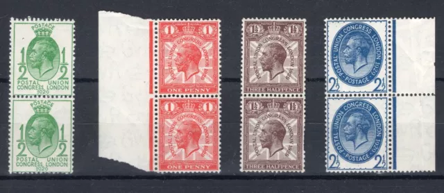 GB KGV 1929 PUC 1/2d to 2 1/2d pairs unmounted mint set