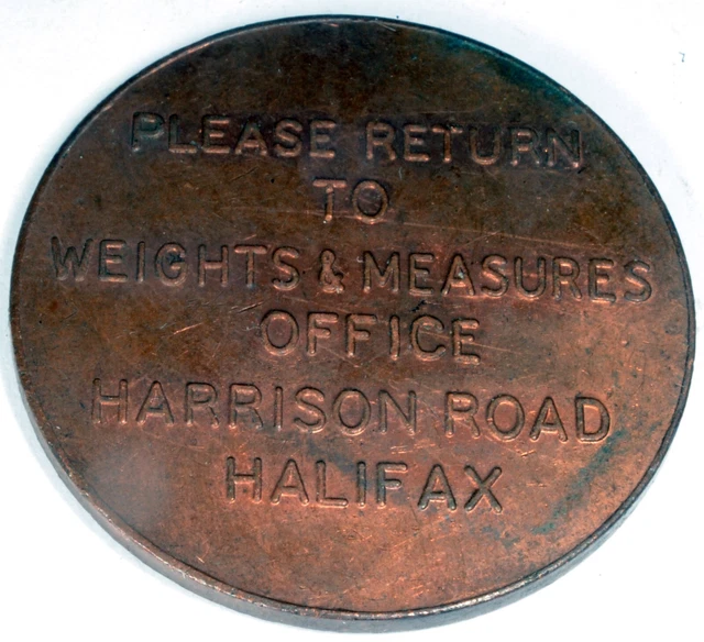 County Borough Halifax Trading Standards Weights & Measures 10g coin test token 2
