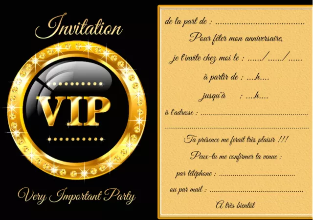 5 - 12 ou 14 cartes invitation anniversaire princesse réf 457