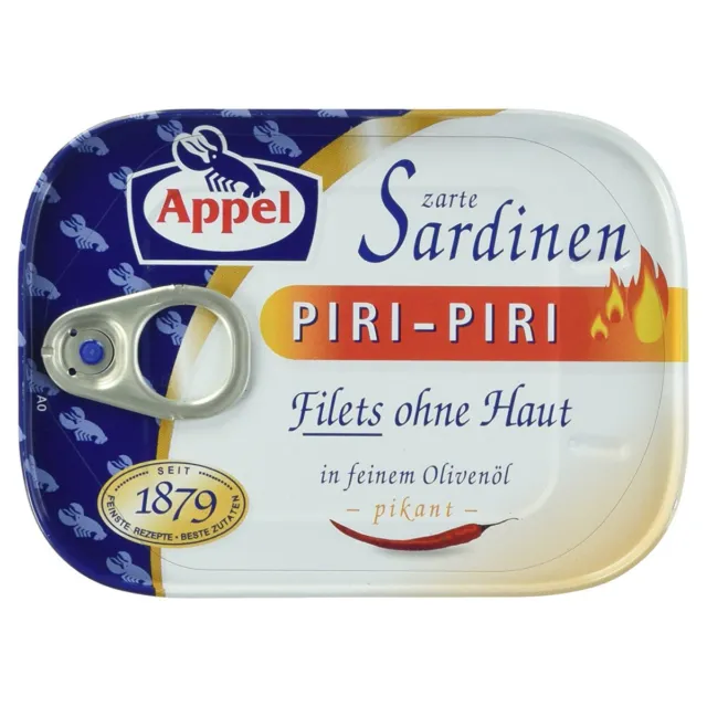 Appel Sardinenfilets Piri Piri in Olivenöl ohne Haut pikant 105g