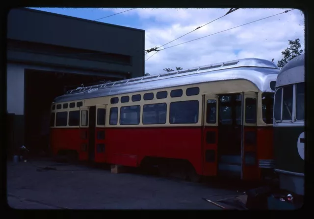 Trolley Slide - Boston MBTA #3295 Rebuilt PCC Streetcar Watertown Shops 1979 3