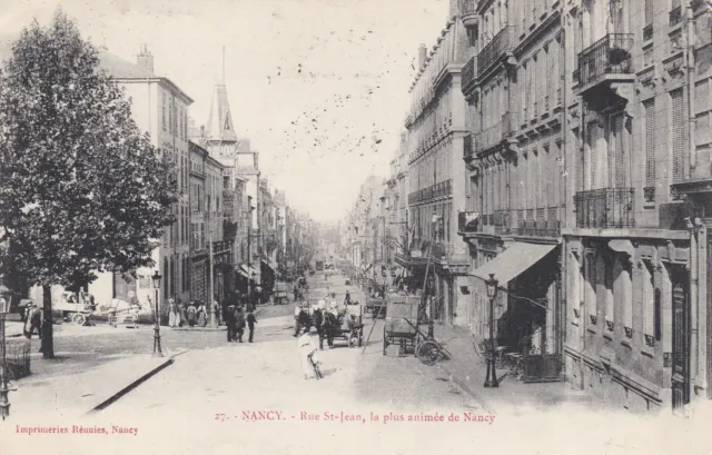 CPA 54 NANCY Rue St-Jean la plus animée de Nancy