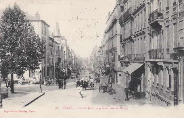 CPA 54 NANCY Rue St-Jean la plus animée de Nancy