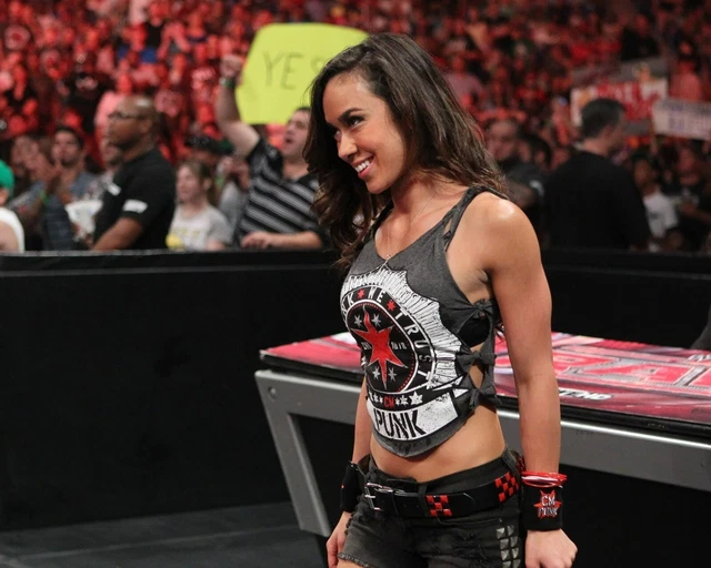 AJ LEE Unsigned 8x10 Photo #17 WWE Diva Champion ECW Smackdown Raw WOW