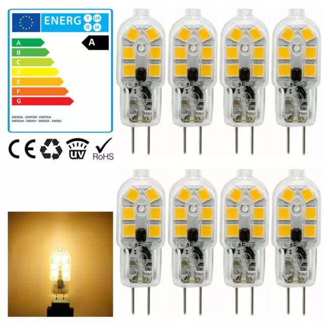 10x LED Leuchtmittel G4 5W 2835 Birne Lampe Stiftsockel NO Dimmbar Warmweiß 12V