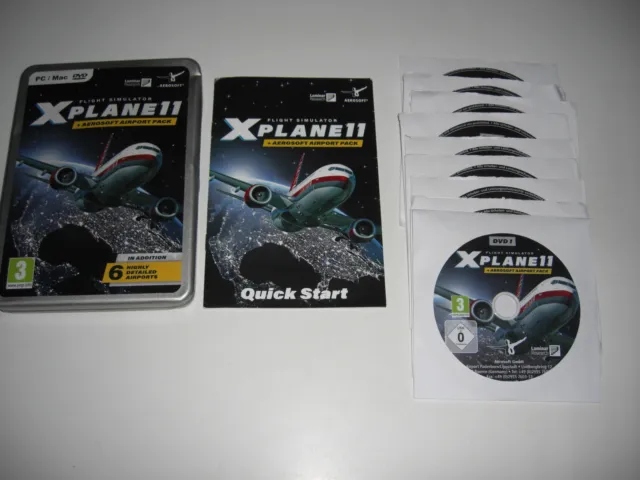 X-PLANE 11 Pc DVD Rom XPLANE + Airport Pack - Flight Simulator Sim FAST POST