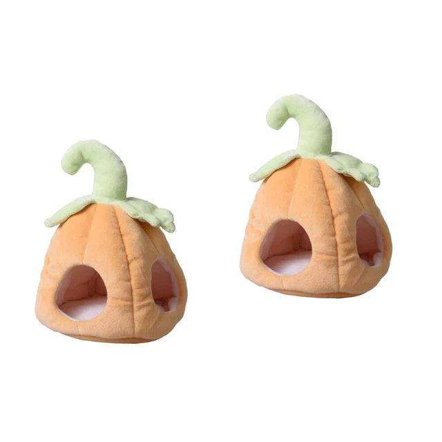 2 pcs guinea pig hideout Fleece Hütte Mäuse Warme Matte Hamster Kürbis