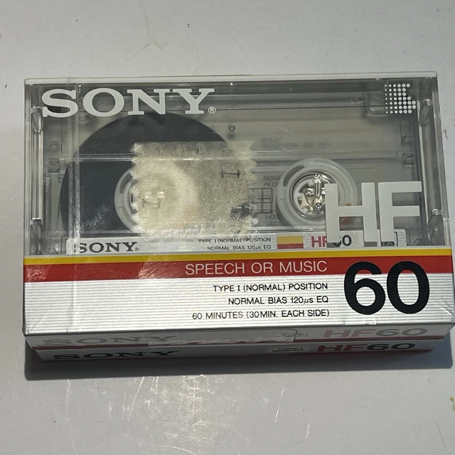 Lot De 6 Cassettes Sony HF-S 60 (Type I) - Microfine Crystal Gamma - Neuves Sous Blister