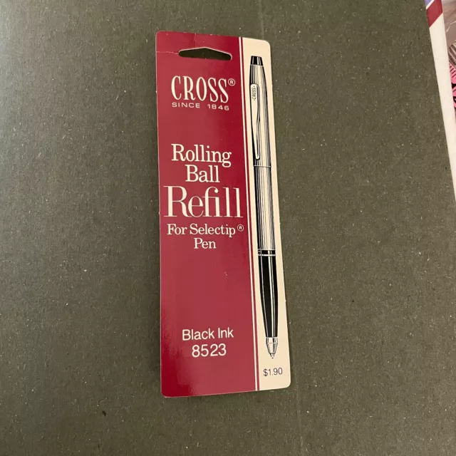 Genuine CROSS Rolling Ball Refill For Selectip Pen Black Ink  8523 NIP