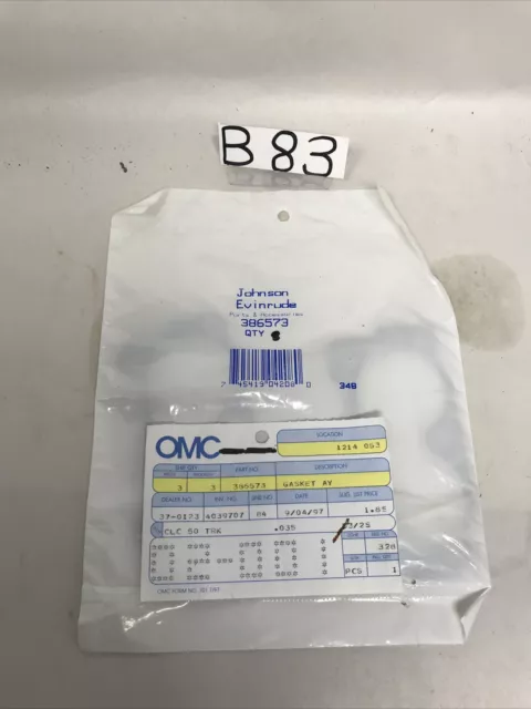 New Johnson Evinrude Vintage OMC 386573 OEM Gasket NOS LOT OF 2 [