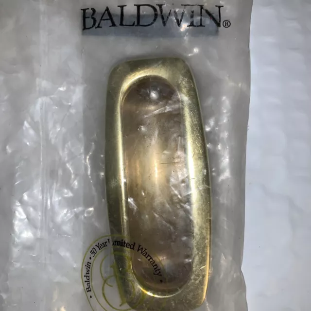 Baldwin Solid Forged Polished Brass Sliding Door Flush Pull Colonial 0485-03