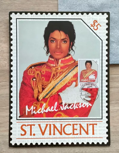 Michael Jackson 1985 carte 1er jour timbre officiel St Vincent stamp