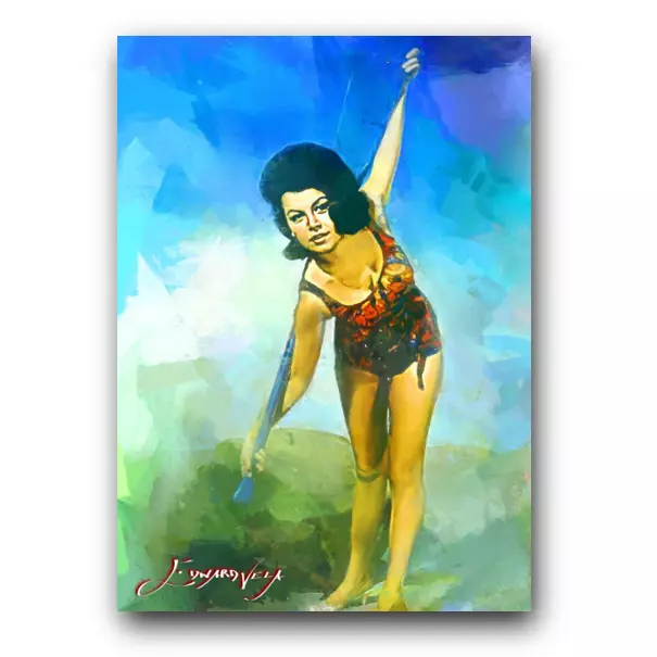 Annette Funicello #2 Art Card Limited 9/50 Vela Signed (Celebrities Women)