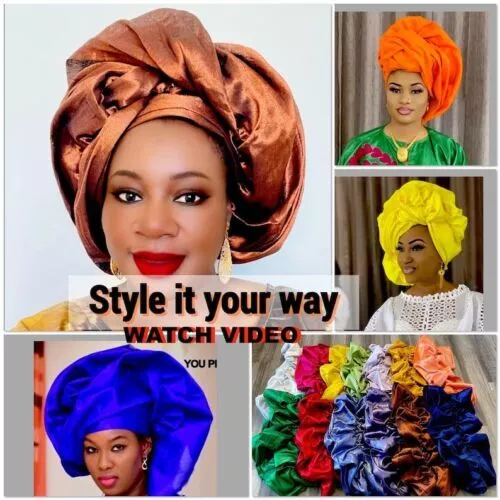 Nigeria Women High Quality Headtie - Ready To Wear, Auto Gele One Size Turban