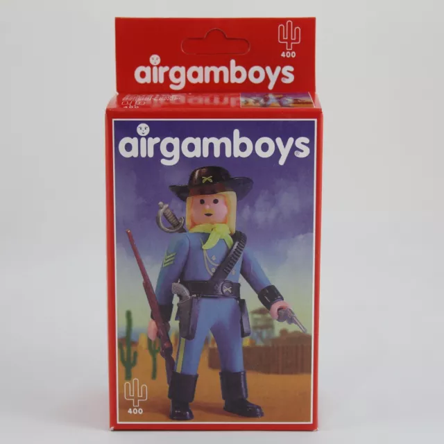 AIRGAMBOYS General Custer Muñeco Soldado Airgam Juguete Oeste NUEVO EN SU CAJA